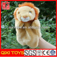 Soft realistic hand puppets plush lion hand puppet